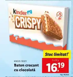 Lidl Kinder Crispy Ofertă