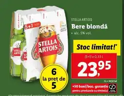 Lidl STELLA ARTOIS Bere blondă Ofertă