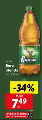 Lidl CIUCAŞ Bere blondă Ofertă