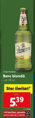 Lidl STAROPRAMEN Bere blondă Ofertă