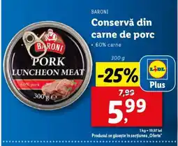 Lidl Conservă din carne de porc Ofertă
