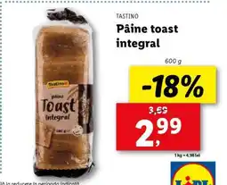 Lidl Pâine toast integral Ofertă