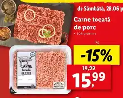 Lidl Carne tocată de porc Ofertă
