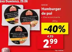 Lidl Hamburger de pui Ofertă