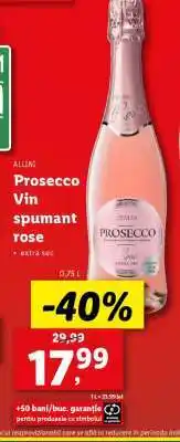 Lidl Prosecco Vin spumant rose Ofertă