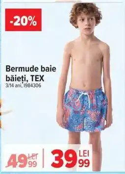 Carrefour Bermude baie băieți, TEX Ofertă