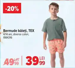 Carrefour Bermude băieți, TEX Ofertă