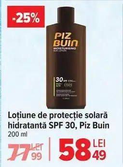 Carrefour Loțiune de protecție solară hidratantă SPF 30, Piz Buin Ofertă