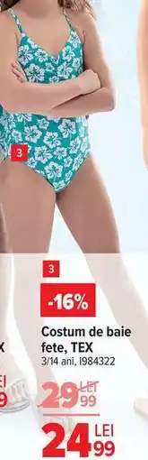 Carrefour Costum de baie fete, TEX Ofertă