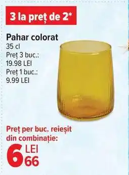 Carrefour Pahar colorat Ofertă