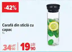 Carrefour Carafă din sticlă cu capac Ofertă