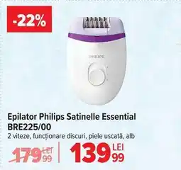 Carrefour Epilator Philips Satinelle Essential BRE225/00 Ofertă