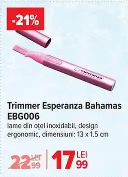 Carrefour Trimmer Esperanza Bahamas EBG006 Ofertă