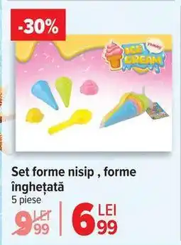 Carrefour Set forme nisip, forme înghețată Ofertă