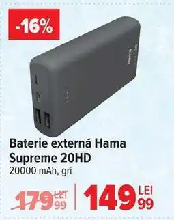 Carrefour Baterie externă Hama Supreme 20HD Ofertă