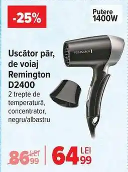 Carrefour Uscător păr, de voiaj Remington D2400 Ofertă