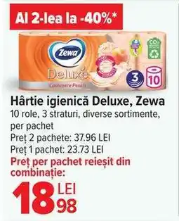 Carrefour Hârtie igienică Deluxe Zewa Ofertă
