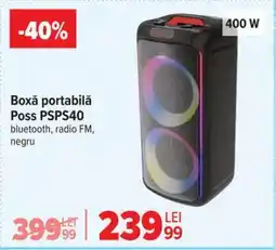 Carrefour Boxă portabilă Poss PSPS40 Ofertă