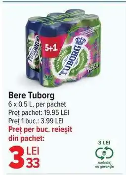 Carrefour Bere Tuborg Ofertă