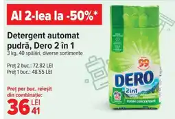 Carrefour Detergent automat pudră, Dero 2 în 1 Ofertă