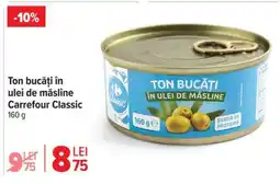 Carrefour Ton bucăți în ulei de măsline Carrefour Classic Ofertă