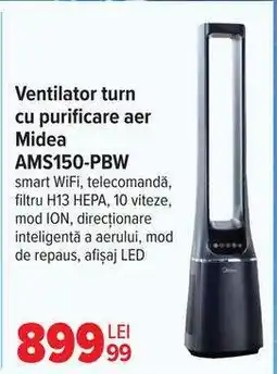 Carrefour Ventilator turn cu purificare aer Midea AMS150-PBW Ofertă