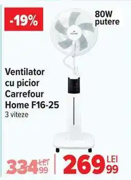 Carrefour Ventilator cu picior Carrefour Home F16-25 Ofertă