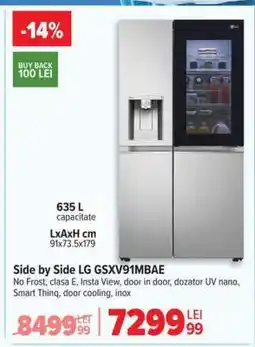 Carrefour Side by Side LG GSXV91MBAE Ofertă