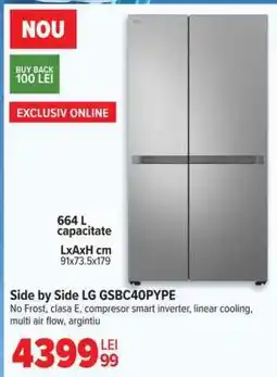 Carrefour Side by Side LG GSBC40PYPE Ofertă