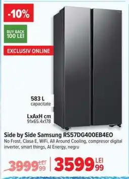 Carrefour Side by Side Samsung RS57DG400EB4EO Ofertă