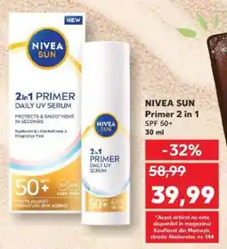 Kaufland NIVEA SUN Primer 2 in 1 SPF 50+ Ofertă