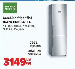 Carrefour Combină frigorifică Bosch KGN397LEQ Ofertă