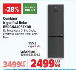 Carrefour Combină frigorifică Beko B5RCNA405ZXBR Ofertă