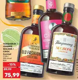 Kaufland TANQUERAY / JOHNNIE WALKER / CIROC Cocktail Ofertă