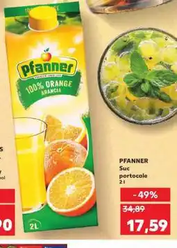 Kaufland PFANNER Suc portocale 2 l Ofertă
