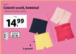 Lidl Colanți scurți, bebeluși Ofertă