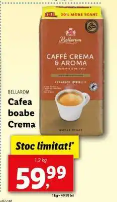 Lidl Bellarom Cafea boabe Crema Ofertă
