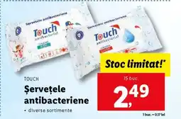 Lidl Touch Șervețele antibacteriene Ofertă