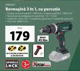 Lidl Bormașină 3 în 1, cu percuție Ofertă