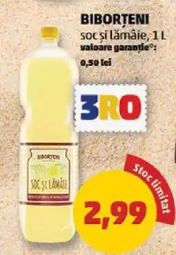 Penny BIBORTENI soc și lămâie, 1 L Ofertă