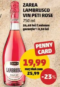Penny Zarea Lambrusco Vin Peti Rose Ofertă