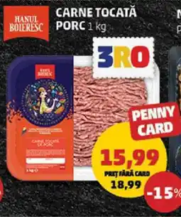 Penny CARNE TOCATĂ PORC 1 kg Ofertă