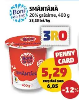 Penny Boni de tot Smântână Ofertă