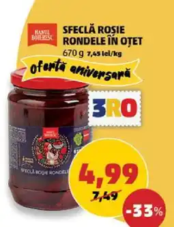 Penny Sfeclă Roșie Rondele în Oțet Ofertă