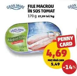 Penny File macrou în sos tomat Ofertă