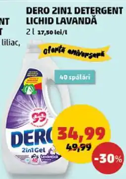 Penny DERO 2IN1 DETERGENT LICHID LAVANDĂ Ofertă