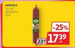 Auchan Agricola Salam Bănățean 360g Ofertă