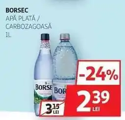 Auchan BORSEC Apă Plată / Carbogazoasă 1L Ofertă