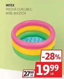 Auchan INTEX Piscină Curcubeu Bebe 86x25cm Ofertă