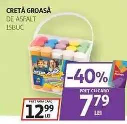 Auchan Creta Groasă de Asfalt 15buc Ofertă